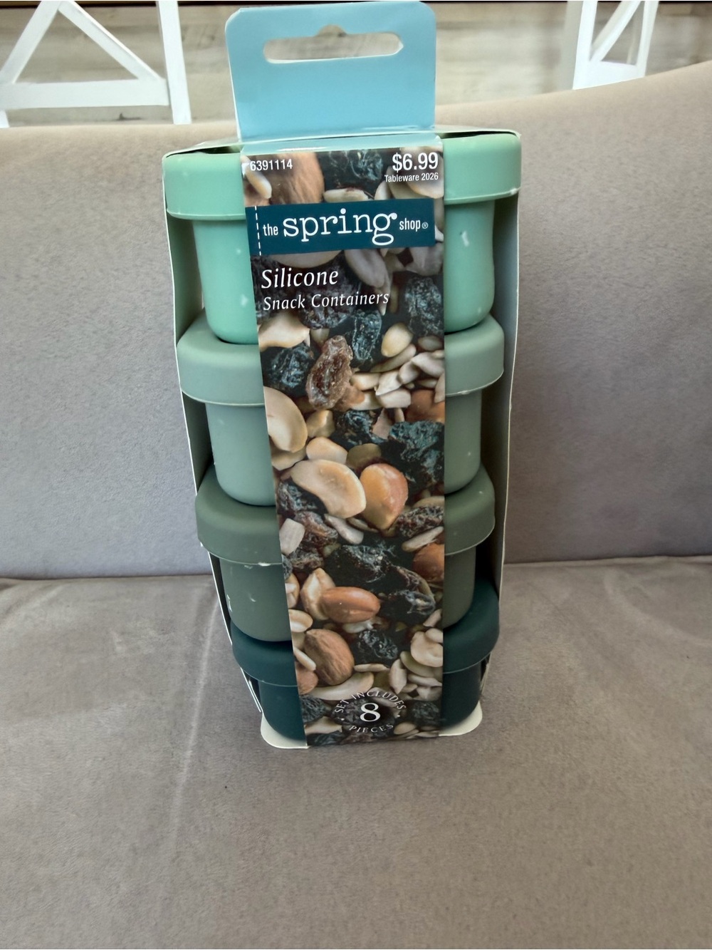 🎀5 for $25 🎀 Silicone Snack Containers - Sage Green 8-Piece Set